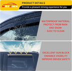 Extended Visor Rain Guards Compatible with 2015+ F150 2017+ Raptor F-250 F-350 F-450 F-550 Super Duty SuperCrew Front and Rear in-Channel Window Visors Wind Deflectors 4PCS Accessories