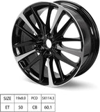 New 19x8" 19 Inch Aluminum Alloy Wheel Rim for Toyota Camry 2018-2022, OEM Design, Alloy Replacement Wheel, Super Duty Car Rims Replacement | Direct Fit - OE Stock Specs, Gloss Black