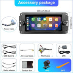 Radio Upgrade for Dodge Ram 1500/2500/3500 2006-2008, Jeep Compass Patriot 2007-2008, Grand Cherokee 2005-2007, Chrysler 300/300c 2005-2007, Wireless CarPlay Android 6.86" Stereo Back Camera WiFi GPS