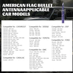 Famobay Stubby Bullet Antenna Car Truck Antenna Chevy Silverado & GMC Sierra Trucks Heavy Duty Pickup Trucks Accessories（5.5inch Iridescent Color）