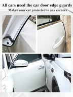 13Ft(4M) Door Edge Guard Black Car Door Protector Edge Guards Rubber Auto Door Trim U Shape Build in Metal Sheet No Need Adhesive Easy to Cut Fit for Most Vehicles