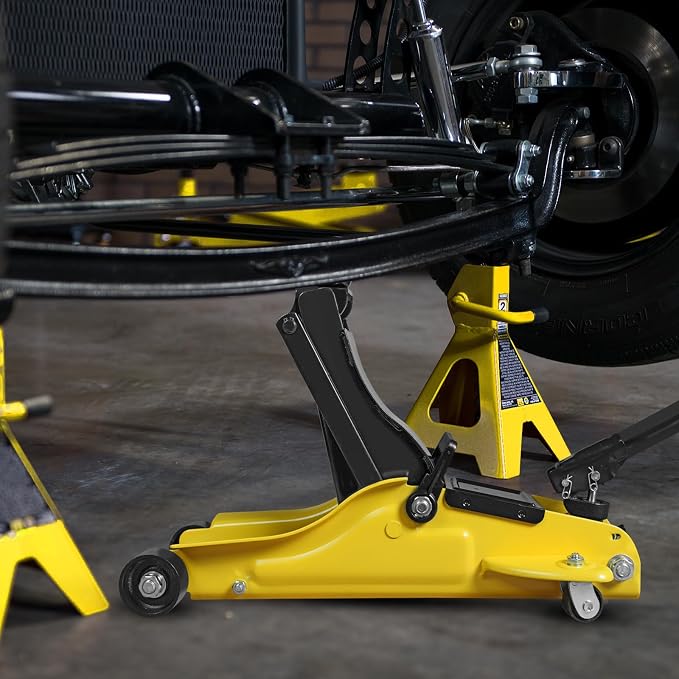 2.5 Ton Trolley Jack with Carrying Case Hydraulic Low Profile Floor Jack for Cars Lift with Single Piston Lift Pump, 5500 lb Capacity…