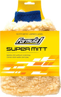 Super Car Wash Mitt – Synthetic Lambs Wool Wash Mitt Auto Detailing Supplies – Large Car Duster for Wet & Dry Applications – Super Absorbent Exterior Care Products
