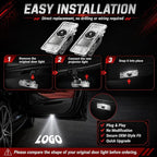 Never Fade HD Door Light Logo Projector Compatible with 1/2/3/4/5/6/7/M/X/Z/GT Series Accessories, 2Pcs 3D LED Ghost Shadow Laser Car Courtesy Step Light Puddle Lamps
