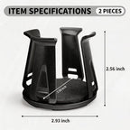 2 Pack Car Cup Holder Insert, Self Adhesive Adjustable Cup Holder Expander with Clamping Arms for 3 Inch Car Cup Slot (2)