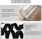 2PCS Kick Mats Back Seat Protector for Kids, Waterproof PVC Car Back of Seat Protector, Seatback Cover for Car Front Seats, Protection Against Dirt Dust Mud Scratches and Stain (Transparent)