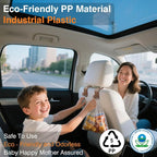 Car Seat Hooks & Purse Holder - 4 Pack Boxed,55 lb Heavy Duty,Eco PP Car Hooks for Purse/Bag/Baby Gear/Gym Bag/Groceries/Cup/,Fits 0.32-0.55”Car Headrest Rods (Brown)