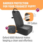 Dog Car Seat Cover, Waterproof Front Seat Protector for SUV Truck Sedan, Pet Safety Travel Comfort System with Universal Fit, Beige