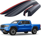 Goodyear Shatterproof Window Deflectors for Nissan Frontier 2022-2026 Crew Cab, Tape-on Rain Guards, Window Visors, Vent Deflector Visor, Car Accessories, 4 pcs. - GY008895
