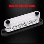 6 x M8 (5/16") Studs Power Distribution Block Bus Bar 12V, 5.9" HD 200A Marine BusBar Battery Distribution Block W/Cover for Car Boat Solar (Black)