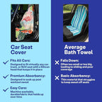 2 Pack Car Seat Towel Covers, Sweat-Proof Microfiber Seat Protectors for Gym, Running, Beach & Workout, Breathable Quick-Dry, Machine Washable, Tropical Flamingo Print, Universal Fit