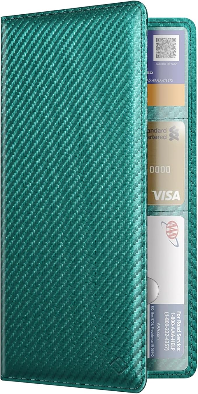 Car Registration and Insurance Card Holder, Vehicle Glove Box Card Organizer Wallet Automobile Accessories for License