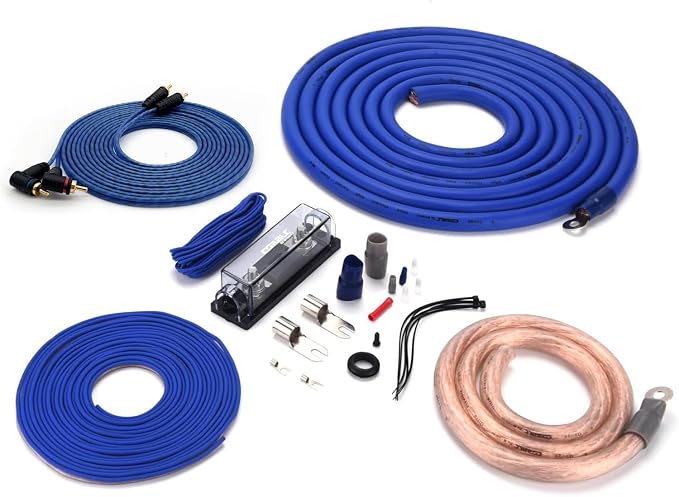 ORION Cobalt COKIT0 0-Gauge CCA Amp Wiring Kit, 100% American Wire Gauge (AWG) Standard, High Current Amplifier Install Kit with Fuse Holder, RCA Cable & Speaker Wire for Car Audio Systems