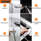 Anti-Scratch Anti-Collision Adhesive Strip Car Door Edge Guard Protector Strip Car Door Scuff Plate Protectors Transparent Invisible Tape for Rear Bumper/Door(66Ft x 0.8In)