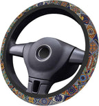 Car Steering Wheel Cover for Women Men, Non-Slip Mexican Talavera Tiles Steering Wheel Protector, Universal 14"-15" Fit for Cars, SUVs, Trucks (Mexican Talavera Tiles)