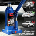 2 tons / 4000 lbs Lifting Automotive Welded Hydraulic Bottle Jackfor Sedans Repair, with Manual Handle & Carrying Storage Case, Blue