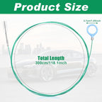 Auto Sunroof Drain Cleaning Tool,118Inch Long Pipe Cleaner for Car,Flexible Tube Cleaning Brush with 2Pcs 7.9inch Cleaning Brush Skinny Pipe Drain Dredge Cleaning Tool for Car Sunroof Wiper Drain Hole