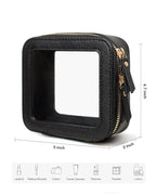Clear Makeup Bag Small, TSA Approved Portable Toiletry Bag with Zipper Cosmetic Travel Bag Makeup Organizer Case Mini Makeup Pouch for Purse Car Organizer Bag for Women Men