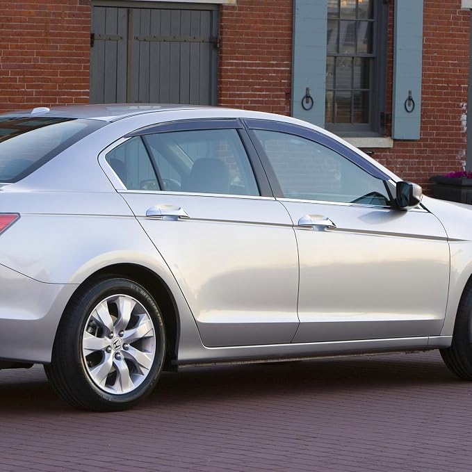 Window Visors for Honda Accord 2008 2009 2010 2011 2012 2013 2014 2015 2016 2017, Out-Channel Window Wind Deflectors Rain Guards -4PCS