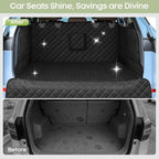 SUV Cargo Liner for Dogs, Waterproof Pet Cargo Cover with Bumper Flap Protector, Scrachproof Non-Slip 600D Oxford Fabric, Machine Washable