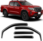 in-Channel Rain Guards Compatible with Nissan Frontier Crew Cab 2022 2023 2024 2025 2026, Durable Side Windows Visor Wind Deflectors 2022-2026 Frontier Rain Guard 4 PCS