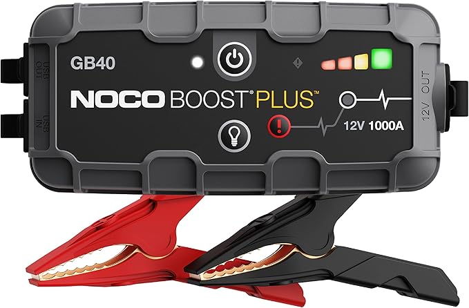 Boost GB40 12V 1000A UltraSafe Portable Lithium Jump Starter | Spark-Proof + Reverse Polarity Protection - Power Bank - 100-Lumen LED Flashlight - For 6.0L Gas and 3.0L Diesel Engines
