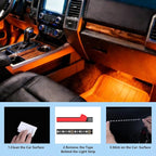 LED Lights for Car,Ambient Lights for Car,Car Footwell Lights,Car Ambient Light,16 Million Colors Music Sync,DIY Mode Multicolor LED Interior Lights for Cars,Trucks,SUVs,12V Power