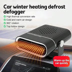 Car Cool Fan & Heater Defroster 12V 150W 2-in-1 Portable Car Fan 360° Rotatable Fast Heating in Winter Cool Breeze in Summer Windshield Defogger with Air Purification for Auto SUV Truck