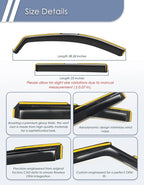 in-Channel Window Rain Guard for Fit for Chevy Equinox 2025 2026(NOT for EV) Rain Guards Side Window Visors Low Profile Vent Visor Window Deflectors Vent Shades Car Accessories-4PCS