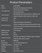 MJ GPS RTK Module, Centimeter-Level high-Precision Tracker, All-Constellation(GPS/BDS/GLONASS/Galileo/QZSS) GNSS Receiver, Real-time Positioning of Vehicles and GPS surveys (MJRTK-UM982)