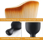 Car Detailing Brushes, Car Interior Dust Sweeping Soft Brush, Soft Bristles Brush Cleaning Tool for Automotive Dashboard, Air Conditioner Vents, Computer, Scratch Free(Yellow)