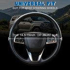 Car Steering Wheel Cover, 14.5"-15" Inch Universal Anti-Slip DurableSteering Wheel Protective Cover, Breathable Auto Interior Decoration Accessories for Sedan SUV Truck (Pink Cherries Bows)