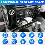 Center Console Drawer Fits for 2014-2024 Toyota 4Runner Console Organizer Dashboard Screen Tray Armrest Storage Box Compatible with 4Runner Interior Accessories (Drawer)