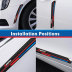 2 PCS Car Side Body Anti-Collision Strips, Sport Style Front Rear Bumper Protector Stickers, Self-Adhesive Car Door Edge Anti-Scratch Protector, Universal for Most Cars (Black)