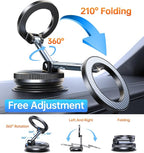 【Newest Vacuum Magnetic Phone Holder for Car Phone Holder Mount【Movable Vacuum Suction】Magsafe Car Mount Cell Phone Holders for Your Car Accessories for Women Men for iPhone 17 16-Carbon Fiber