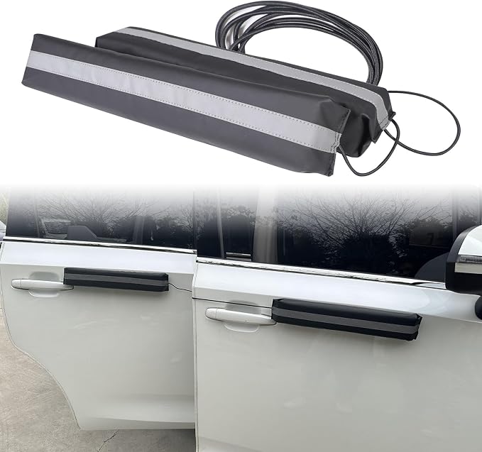 Magnetic Removable Car Door Dent Protector PU Leather Car Door Ding Protector Ding Bumper Guard for Vehicles Black(Pack of 2)
