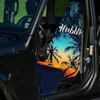 2 Pack Car Seat Towel Covers, Sweat-Proof Microfiber Seat Protectors for Gym, Running, Beach & Workout, Breathable Quick-Dry, Machine Washable, Tropical Palm Sky Print, Universal Fit