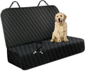 Dog Car Seat Cover for Back Seat, Scratch Proof Nonslip Pet Car Seat Cover, 4 Layers Waterproof Heavy Duty Back Seat Pet Cover for Dogs with Storage Bag (Black)