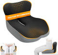Car Seat Cushion with Lumbar Support Pillow, Car Back Support | L-Shaped Ergonomic Memory Foam Seat Cushion, Car Seat Cushions for Driving, Driver Cushion and Back Support for Car, B&G