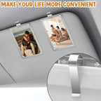 6Pcs Car Sun Visor Photo Frames, Visor Clips for Cars DIY Sunshade Photo Frame Clip Stainless Steel Material, Not Easy to Damage Strong Hold Accessory for Car, Home & Office