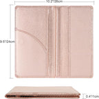 Car Registration and Insurance Holder, Car Accessories Vehicle Glove Box Car Organizer Men Women Wallet Case with Magnetic Shut for Cards, Essential Document, Driver License, Bling Rose Gold
