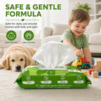 All Purpose Car and Home Cleaning Wipes 70 Count (Pack of 3), Extra Large 8" x 10" Size Cleaner Wipes for Car Interior Household Appliance Yoga Mat Desk Gym Equipment Couch Desk & Fabric