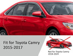 Voron Glass in-Channel Extra Durable Rain Guards for Toyota Camry 2015-2017, Window Deflectors, Vent Window Visors, 4 Pieces - 200723