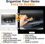 Car Door Handle Pocket Organizer for Lexus RX 2023 2024 2025 2026 Accessories Car Pocket Organizer Front Rear Door Grab Inner Tray Box (4PCS Black TPE Storage Box-4 Door) (Black)