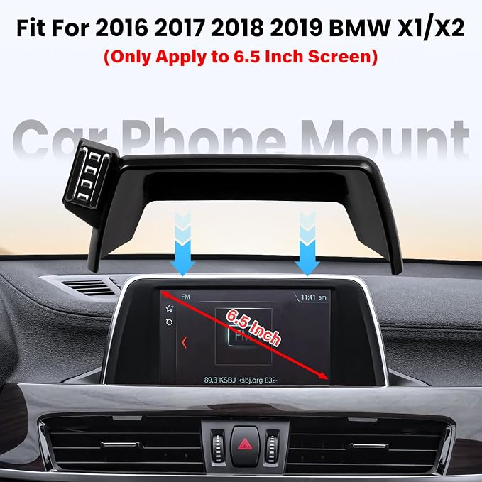 Magnetic Car Phone Holder-Compatible with BMW X1 X2 2016-2019 Accessories 6.5 inch Touchscreen Fixed Clip,360°Rotation Magnetic Phones Stand Compatible with MagSafe (not fit 8.8 inch)