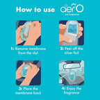 AER O Hanging Car Air Freshener Gel – Cool Breeze, Long Lasting 30 Days, Leak-Proof Odor Neutralizer, Rear-View Mirror Car Air Freshener with Steady Freshness Technology, Pack of 4