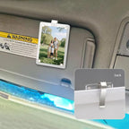 Car Picture Holder, Car Sun Visor Magnetic Picture Frame with Clips, Universal Personalized Car Visor Photo Clip Car Accessories