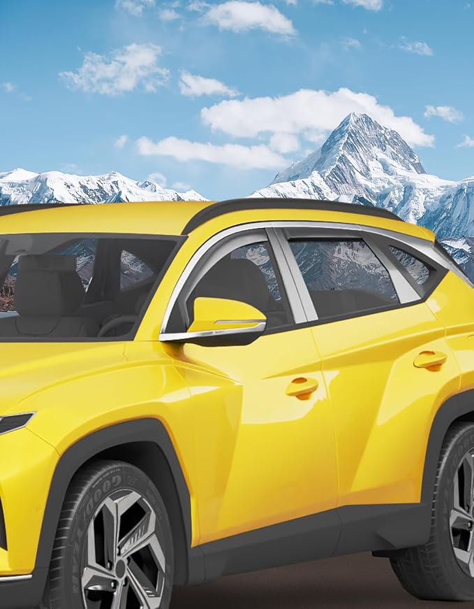 in-Channel Window Rain Guards Fit for Hyundai Tucson 2022 2023 2024 2025 2026 Rain Guards Extra Durable Window Deflectors Visors Vent Visors Vent Shades Car Accessories -4 pcs