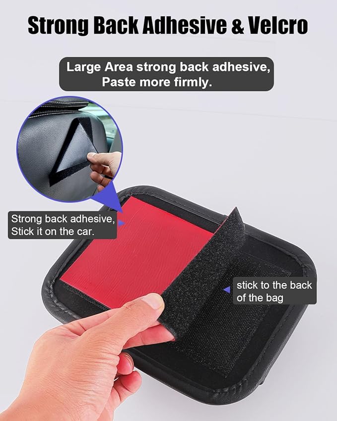 Driver's Car Storage Bag, Small Car Side Pocket Organizer for Car Seats, Doors and Consoles, PU Leather (Brown)