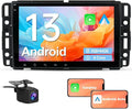 4Core 64GB ROM Car Radio Stereo for Chevy Silverado Tahoe GMC Sierra Yukon 2007-2013, 8 Inch IPS Touch Screen with CarPlay Android Auto Bluetooth GPS Navigation Backup Camera